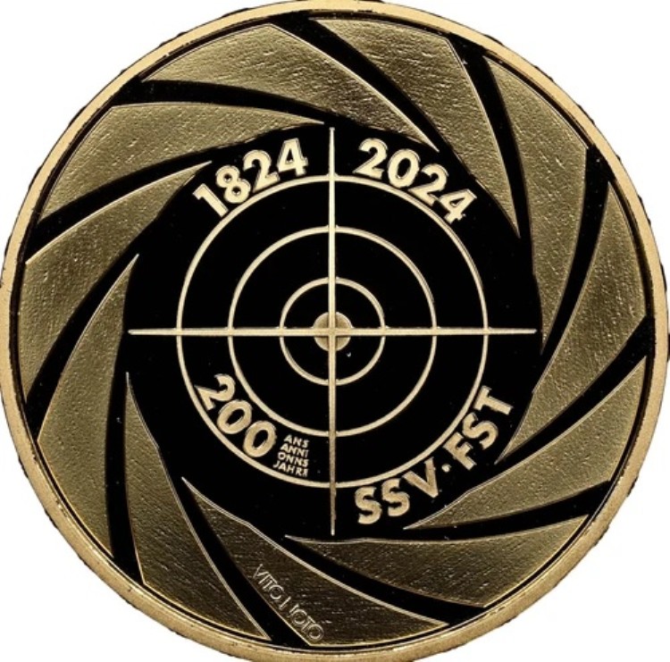 スイス 2024 B 50 フラン 200周年記念射撃連盟 NGC PF 70 UC
