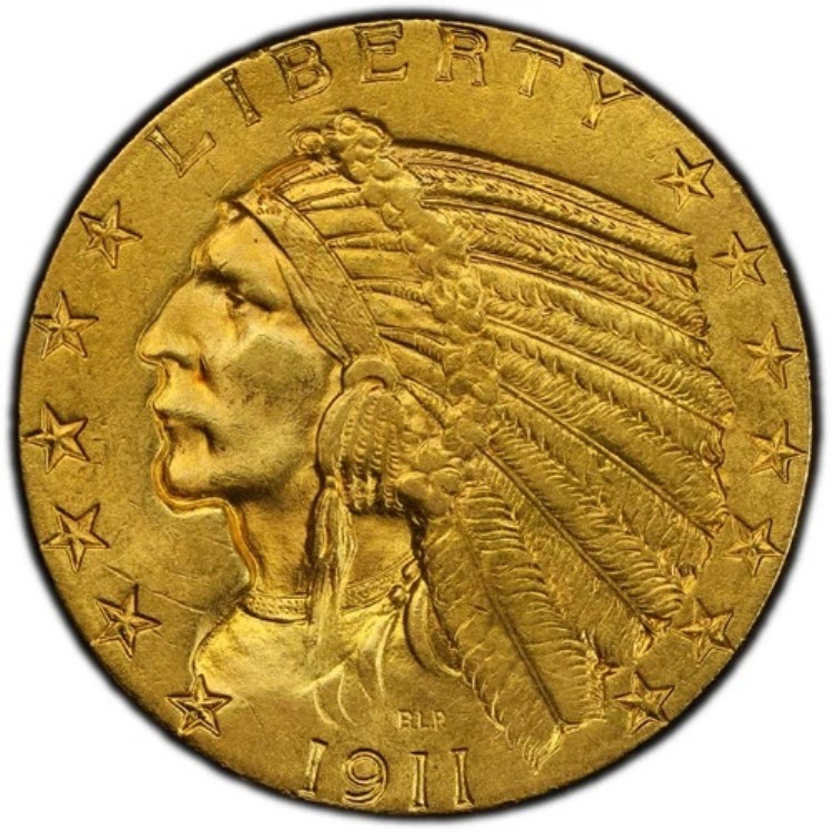 1911年 5ドル金貨 インディアンハーフイーグル PCGS MS-63
