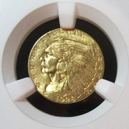 1928年 インディアンゴールドクォーターイーグル NGC MS-65