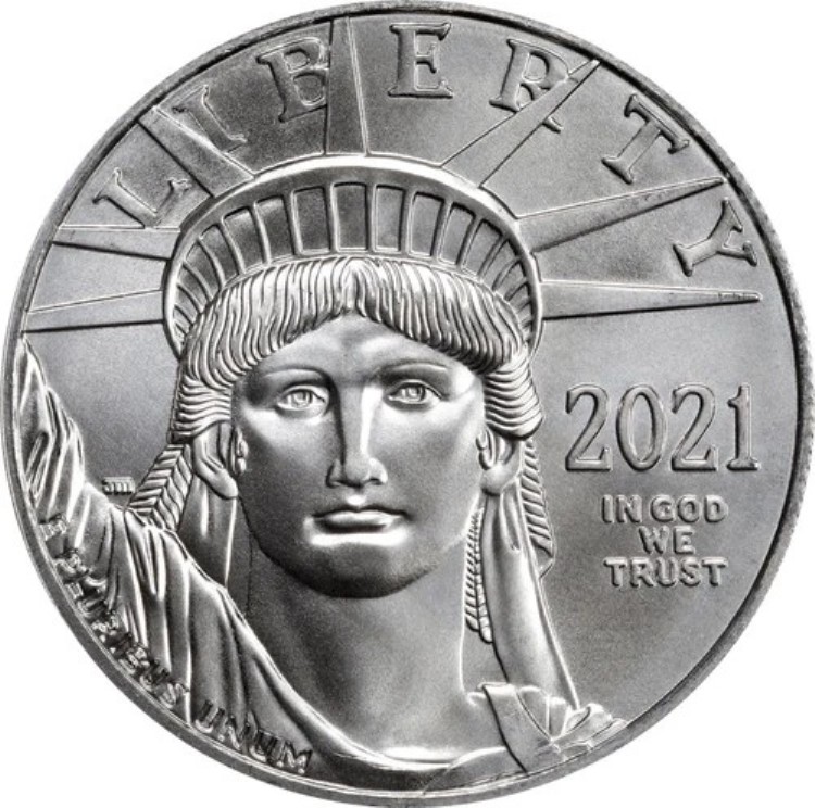 米国 2021-(W) 100ドル リバティ プラチナ イーグル コイン、1オンス、宝石未流通｜WORLD RESOURCE【KING店】