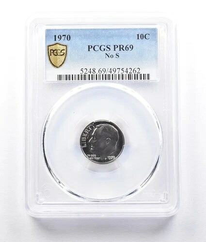 1970年 ルーズベルト ダイム No S PR69 PCGS *2638 524,920円