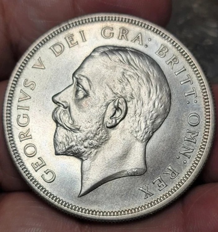 グレートブリテン1927年製クラウン、希少なジェムプルーフ、ミラーフィールド、ラスターデバイス、美しさ 524,920円