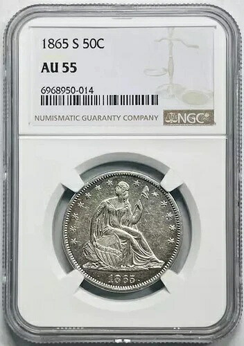1865年 S ハーフドル 自由の女神像 NGC AU-55 530,200円