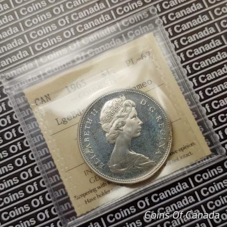 1965年カナダドル1ドル銀貨ICCS PL 67トップポップレジストリーセットコイン #coinsofcanada