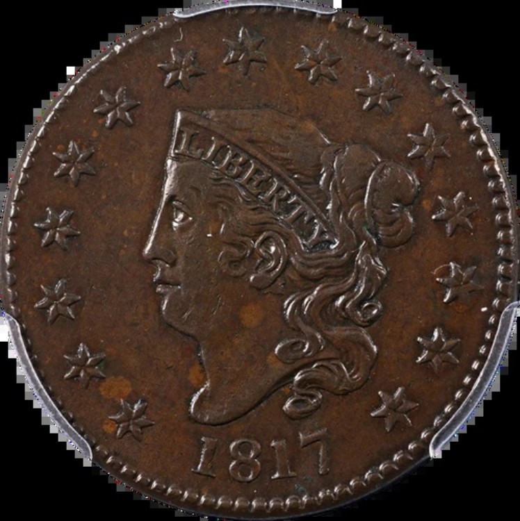 1817年製 ラージセント 15スター PCGS AU 詳細 N.16 R.1+ 素晴らしい外観