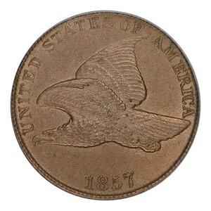 1857年 フライングイーグルセント PCGS MS-63