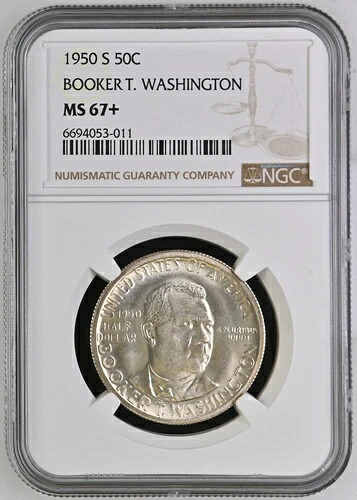 1950年 S ブッカー T. ワシントン 50C NGC MS67+ - NGC価格ガイド価格: 3,700ドル|WORLD RESOURCE【KING店】