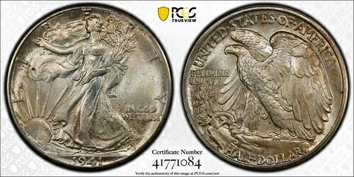 1941年 P PCGS MS67+ CAC ウォーキング・リバティ・ハーフダラー｜WORLD RESOURCE【KING店】