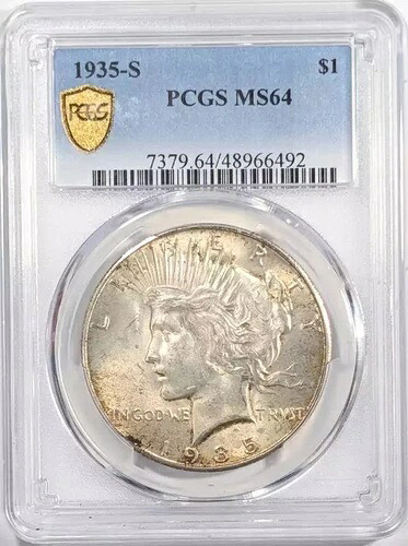 1935年 Sピース銀貨 PCGS MS-64