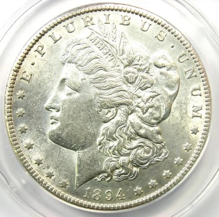 1894-S モーガン シルバー ダラー 1 ドル コイン - ANACS AU58 認定 - 希少な日付!