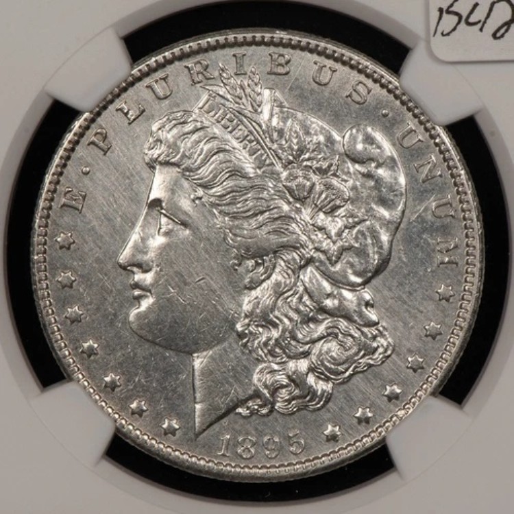 1895-O 1ドルモルガン銀貨 - 魅力的なキーデート - NGC AU Dets - SKU-B4286