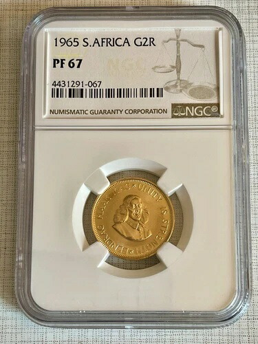 南アフリカ 1965年 2ランド金貨 NGC PF67 SKU# 6094