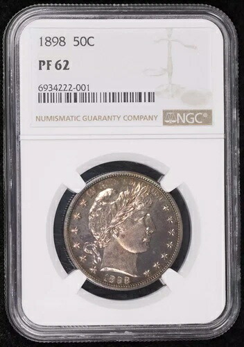 1898年バーバーハーフダラー NGC PF-62 プルーフ