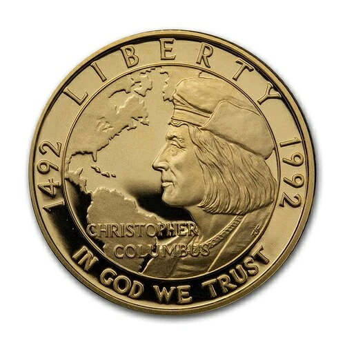 1992-W 金貨 5 ドル コロンブス記念 500 周年記念プルーフ (カプセルのみ)