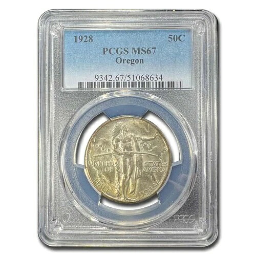 1928年オレゴントレイル記念ハーフドル MS-67 PCGS｜WORLD RESOURCE【KING店】