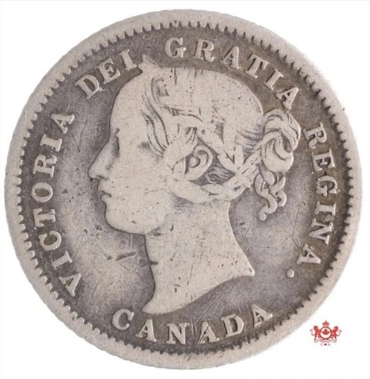 1875H カナダ 10セント - F/VF - ロット番号13190-