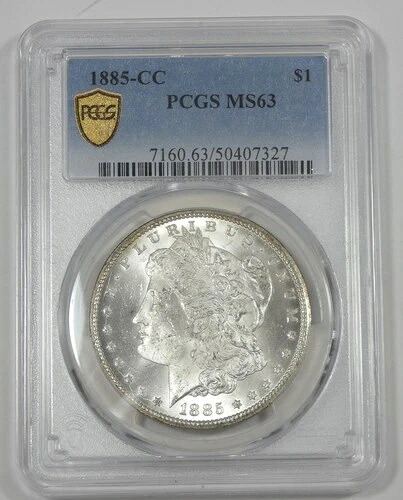 1885-CC モルガン・ダラー PCGS セキュアプラス MS 63 カーソンシティ銀貨｜WORLD RESOURCE【KING店】