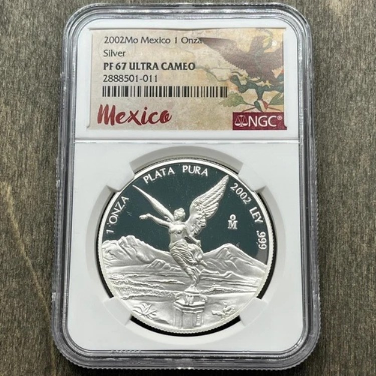2002年 メキシコ リベルタッド プルーフ 1オンス NGC PF67 ???? スペシャル ELT ラベル ウルトラカメオ｜WORLD RESOURCE【KING店】