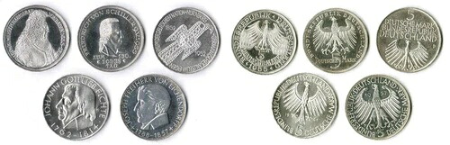 西ドイツ5最初の5つのゲルマニシェ博物館をスプルース1952、55、57、64 XF-にマーク