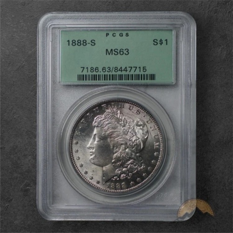 1888-S モルガン銀貨 1ドル - PCGS MS63 - オールドグリーンラベル - サンフランシスコ|WORLD RESOURCE【KING店】