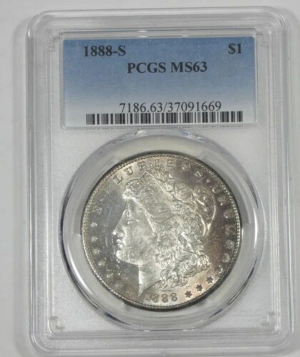 1888-S モルガン・ダラー PCGS MS 63 認定シルバーダラー