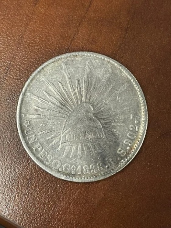 1898年 メキシコ GO RS 第二共和国 銀貨 グアンタナモ造幣局 ペソ