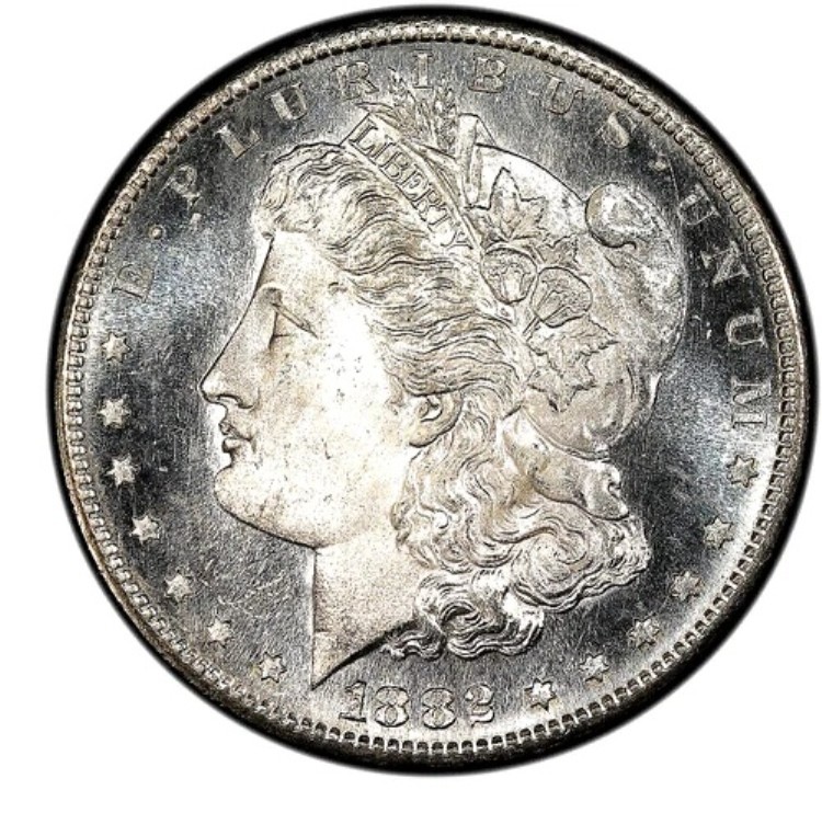 * 素晴らしい * 1882-S モルガン ダラー、美しいフロスティ フィールド、宝石 BU、PL ミラー、PQ 77,440円