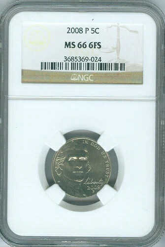 2008 P ジェファーソン ニッケル 5C NGC MS66 FS 品質｜WORLD RESOURCE【KING店】
