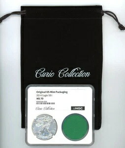 2014年 シルバーイーグル MS70 NGC オリジナル米国造幣局パッケージ 骨董品コレクション