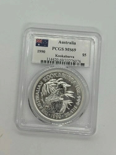 PCGS MS69 1年 オーストラリア クッカバラ 希少 高品位 1オンス 999 シルバー 5ドルコイン