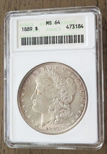 1889年 - モルガン銀貨 - 石鹸箱ホルダー - VGC