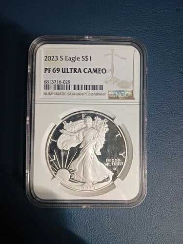 2023 S 1オンス シルバー イーグル プルーフ NGC PF69 ウルトラカメオ - ブラウンラベル