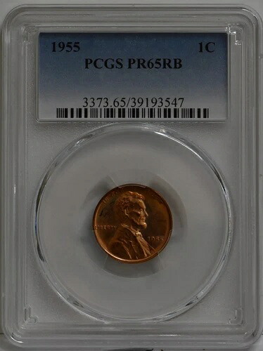 PR65RB 1955年 レッドブラウンウィートリンカーンペニー PCGS プルーフ P-ミント 完全未使用コインの1つ｜WORLD RESOURCE【KING店】 84,095円