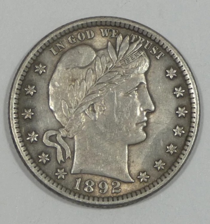 1892年 バーバークォーター ほぼ未流通 銀貨 25セント|WORLD RESOURCE【KING店】
