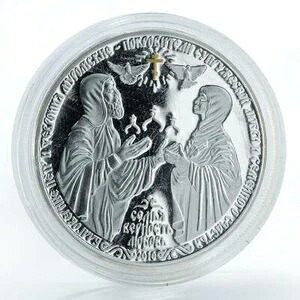 コンゴ 1000フラン ピーターとペワの宗教銀貨 2010年|WORLD RESOURCE【KING店】