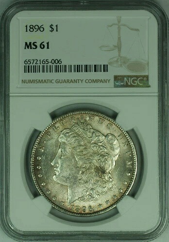 1896年 モルガン銀貨 1ドル NGC MS-61 トーンベターコイン (46)｜WORLD RESOURCE【KING店】