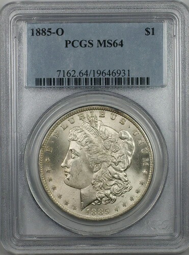 1885-O モルガン銀貨 $1 PCGS MS-64 (良質コイン) (7M)｜WORLD RESOURCE【KING店】