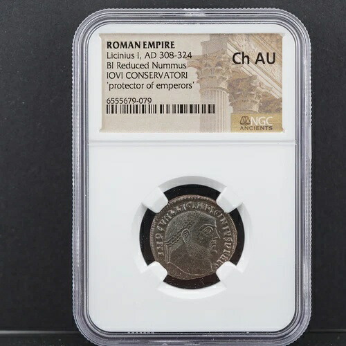 古代ローマのリキニウス 1 世 - ジョヴィ音楽院 (AD 308-324) NGC - (CH-AU)
