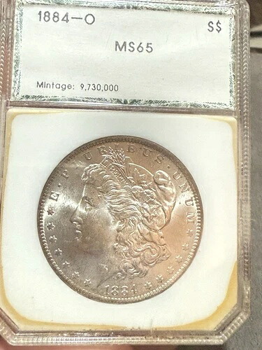 1884年 O モルガン シルバー ダラー ハイグレード ニューオーリンズ造幣局 米国コイン 90%