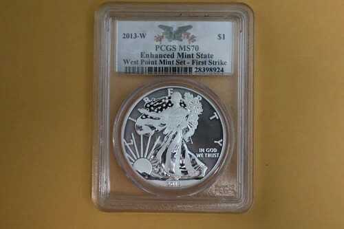 2013 W アメリカン シルバー イーグル PCGS MS70 エンハンスド - トーニング