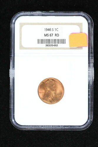 1946-S 小麦セント NGC MS67 RD 3I37