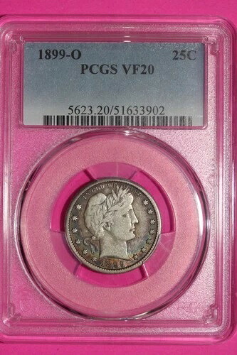 レインボートーン 1899 O VF 20 バーバー シルバー クォーター PCGS 認定 本物 1271|WORLD RESOURCE【KING店】
