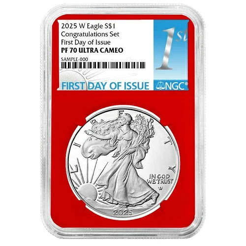 2025-W $1 1オンス プルーフ アメリカン シルバー イーグル コングラテーション セット NGC PF70UC FDI...|WORLD RESOURCE【KING店】