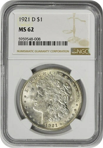 1921-D モルガン銀貨 MS62 NGC|WORLD RESOURCE【KING店】