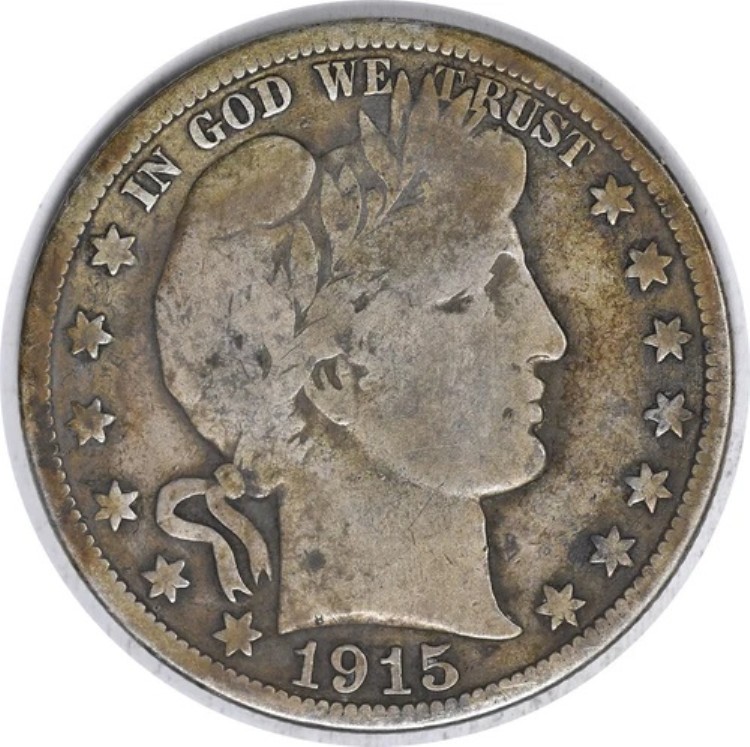 1915年 バーバー シルバー ハーフドル VG 未認定 #304|WORLD RESOURCE【KING店】