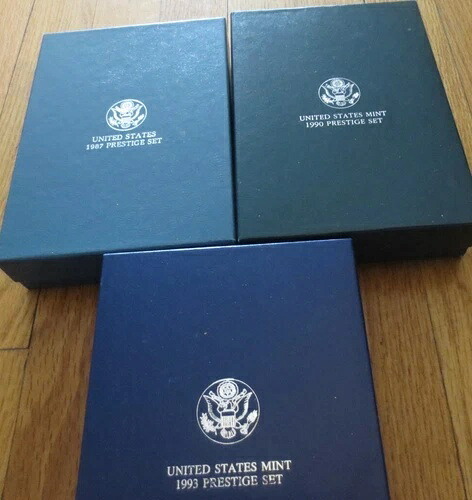 プレステージ プルーフセット 1987 1990 1993 3セット シルバードル 米国造幣局 COA と箱付き|WORLD RESOURCE【KING店】