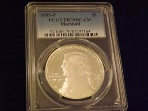 2005-P $1 マーシャル PCGS PR 70|WORLD RESOURCE【KING店】