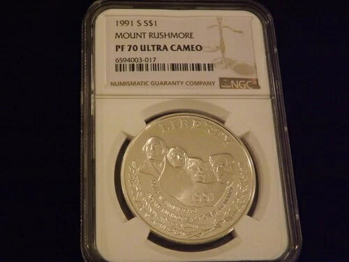 1991-S $1 ラシュモア山 NGC PF 70｜WORLD RESOURCE【KING店】