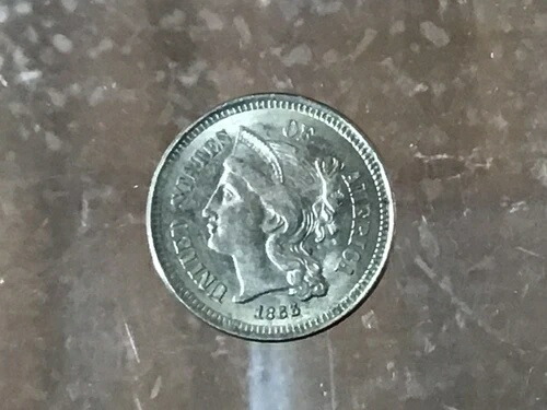 1866年 3セントニッケル 未流通 B0332