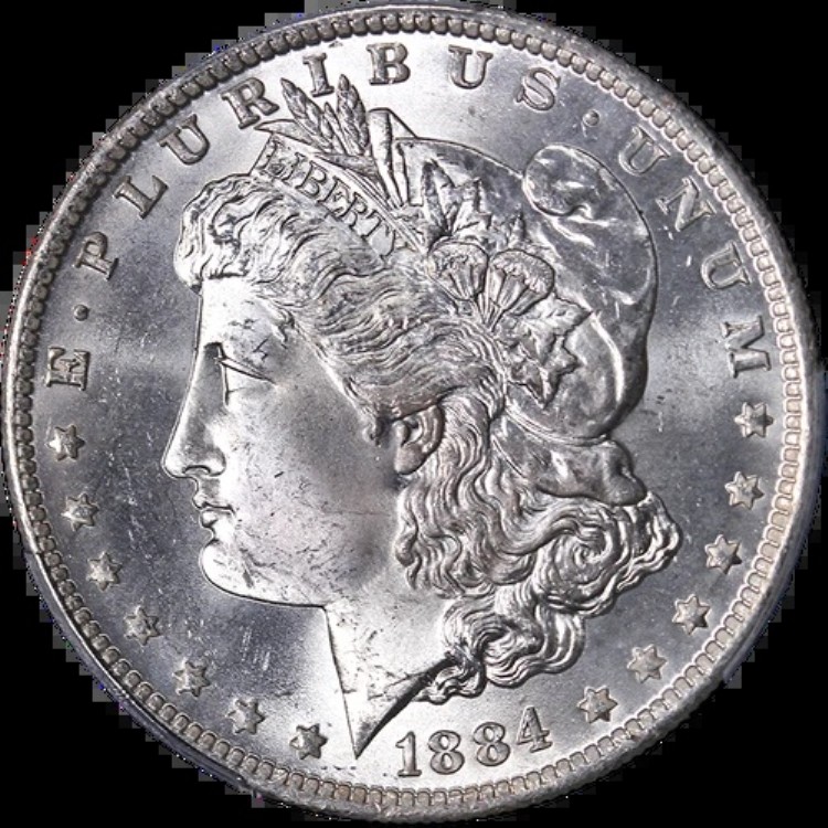 1884-O モルガン銀貨 PCGS MS65 ブラストホワイト 素晴らしい外観